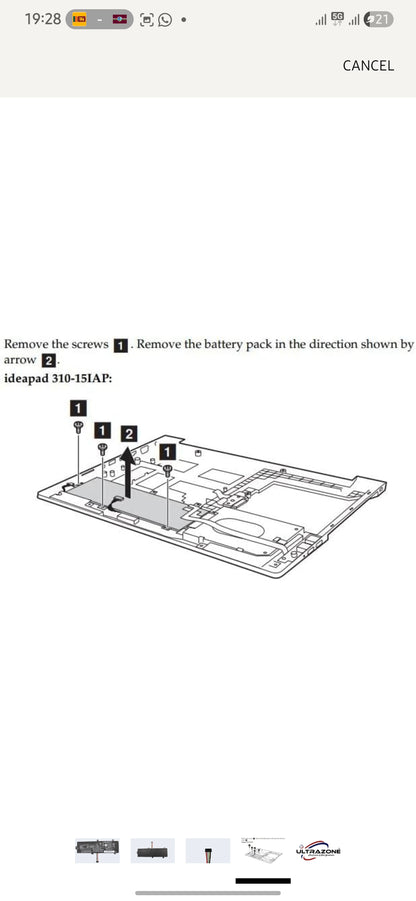 LENOVO IdeaPad 310 - L15C2PB7 Original Laptop Notebook Battery (1 Yr Warranty)