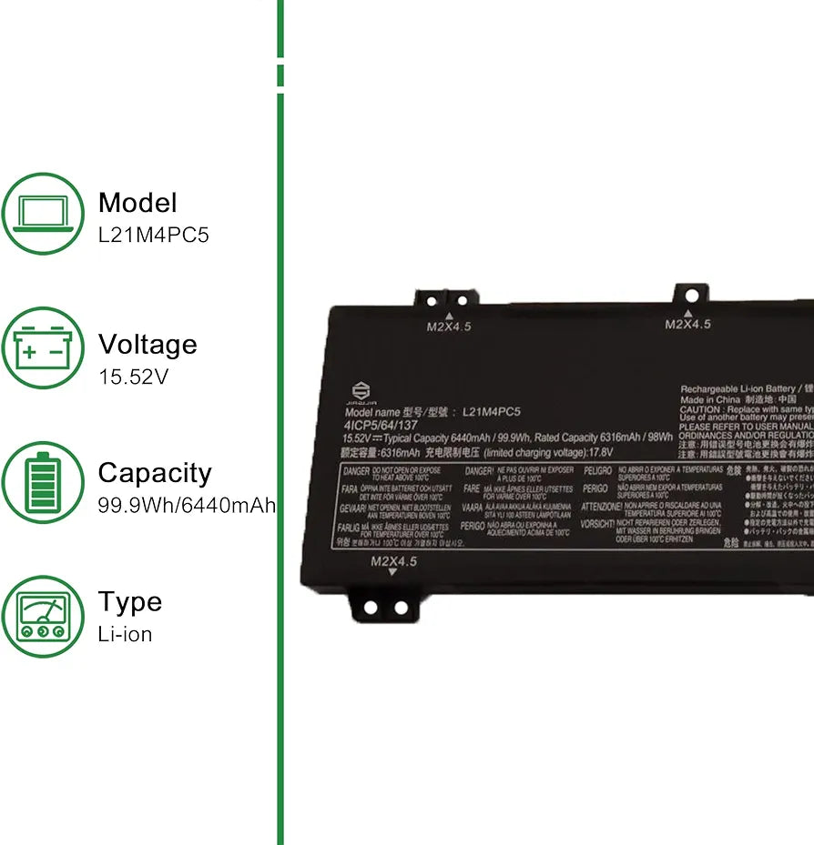 LENOVO L21C4PC5 - L21M4PC5 Original Laptop Notebook Battery (1 Yr Warranty)