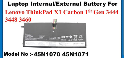 LENOVO ThinkPad X1 Carbon - 45N1070 Original Laptop Notebook Battery (1 Yr Warranty)