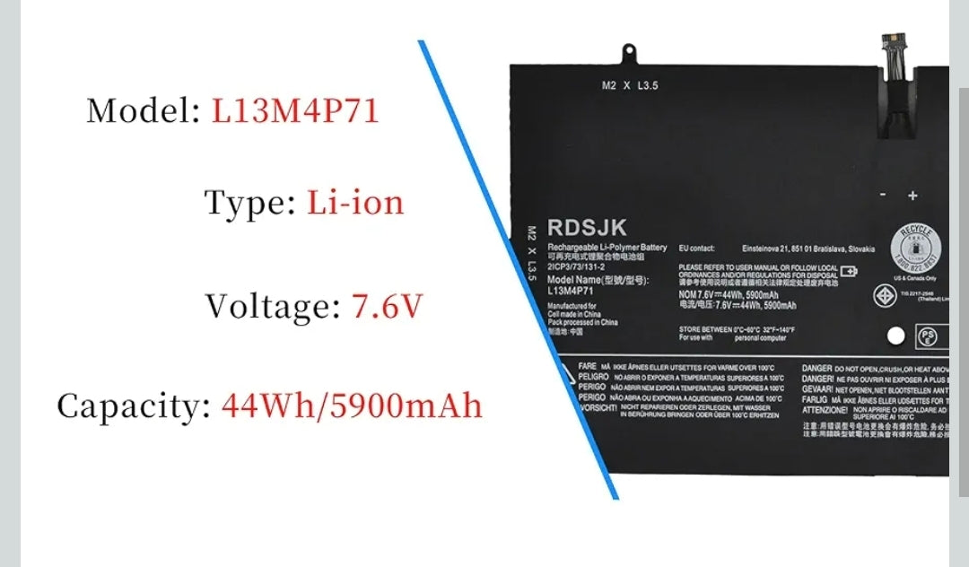 LENOVO L13M4P71 – L13M4P71 Original Laptop Notebook Battery (1 Yr Warranty)