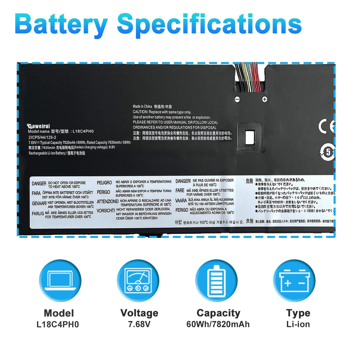 LENOVO L18C4PH0 – L18C4PH0 Original Laptop Notebook Battery (1 Yr Warranty)