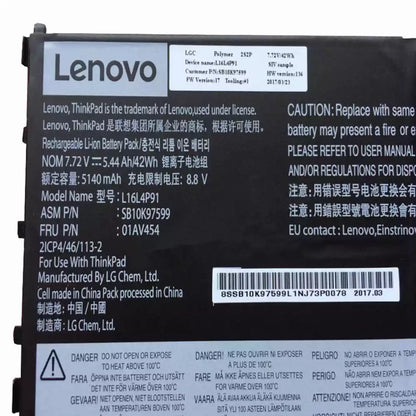 LENOVO ThinkPad X1 Tablet 3rd Gen - L16L4P91 Original Laptop Notebook Battery (1 Yr Warranty)