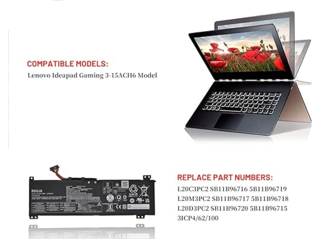 LENOVO L20C3PC2 – L20M3PC2 Original Laptop Notebook Battery (1 Yr Warranty)