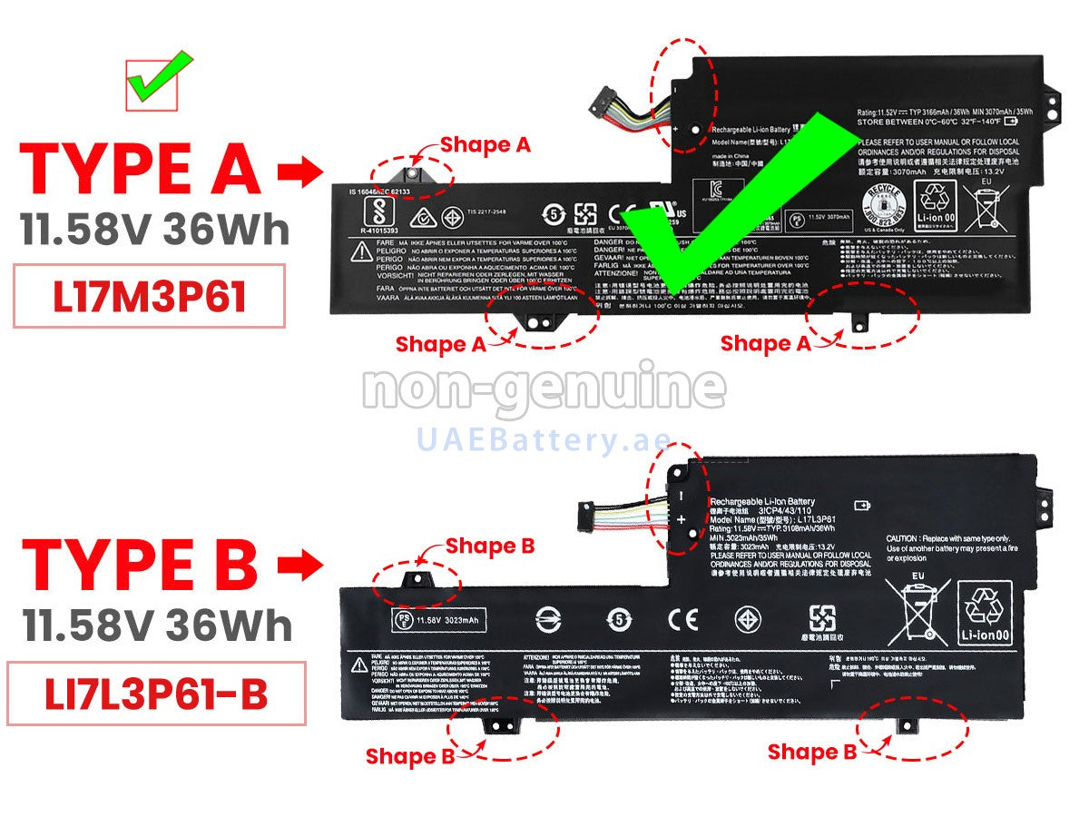 LENOVO 5B10N87357 - L17L3P61 Original Laptop Notebook Battery (1 Yr Warranty)