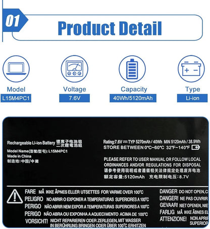 LENOVO L15L4PC1 - L15M4PC1 Original Laptop Notebook Battery (1 Yr Warranty)