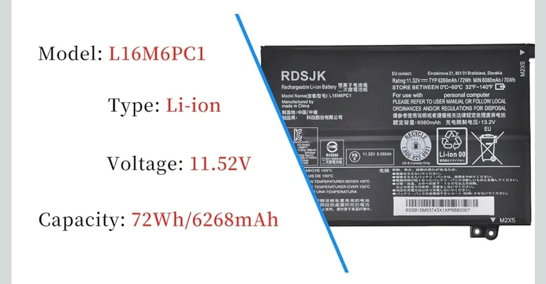 LENOVO Yoga 720 - L16M6PC1 Original Laptop Notebook Battery (1 Yr Warranty)