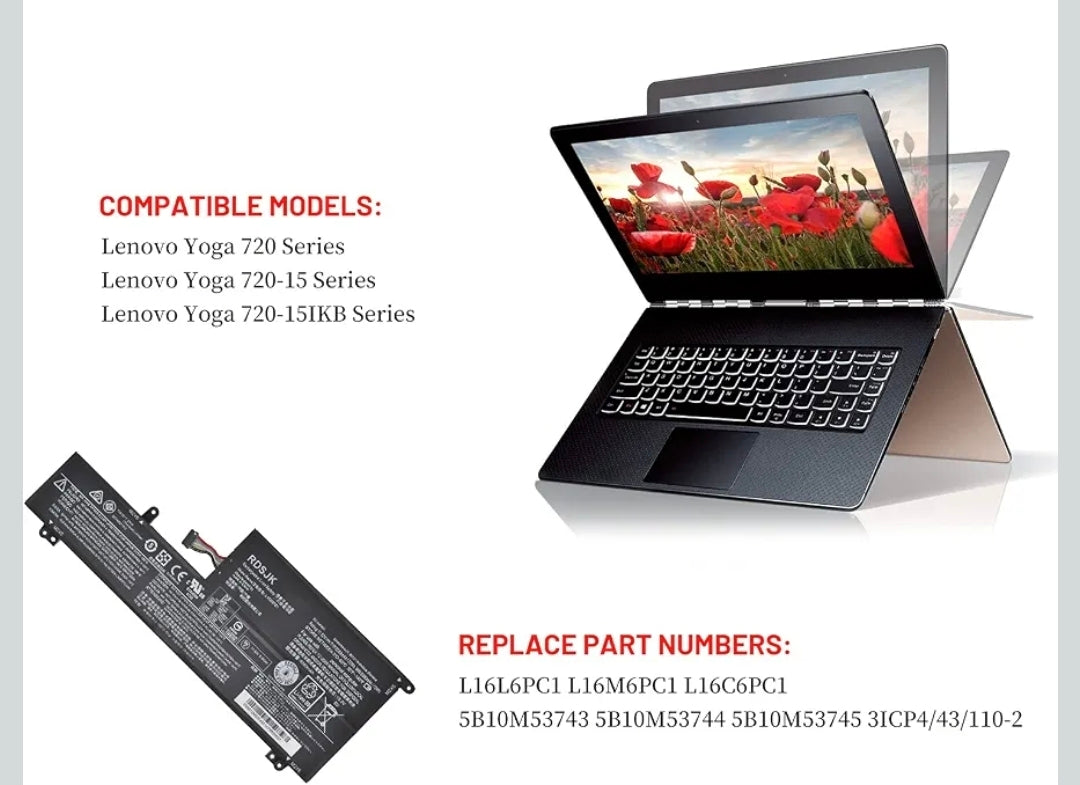 LENOVO Yoga 720 - L16M6PC1 Original Laptop Notebook Battery (1 Yr Warranty)