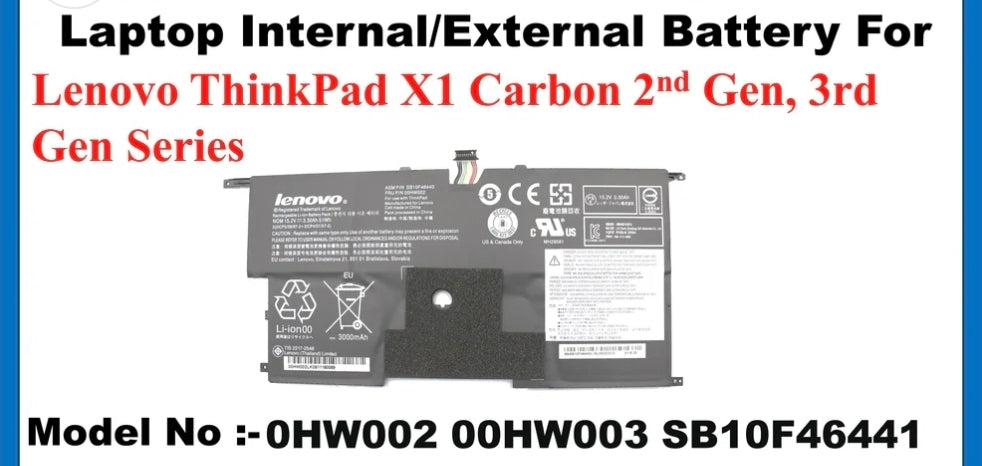 LENOVO ThinkPad X1 Carbon 2014 – 00HW002 Original Laptop Notebook Battery (1 Yr Warranty)