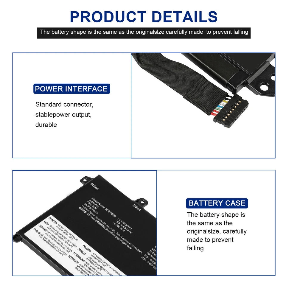 LENOVO 02DL008 SB10K97645 02DL007 SB10K97646 - L18L3P73 Genuine Original Laptop Notebook Battery