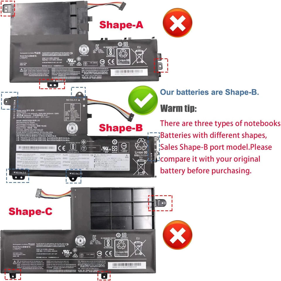 LENOVO IdeaPad 520s-14IKB – L14M2P21 Genuine Original Laptop Notebook Battery